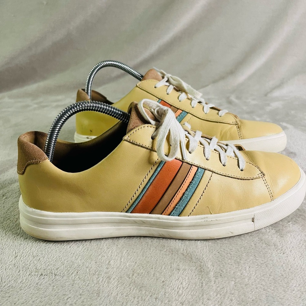 Clarks Un Mai Band Shoes Women's Size 10 Tan Low Top Casual Sneakers  26150524